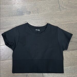 Athletic Black Crop Top by Aerie Offline